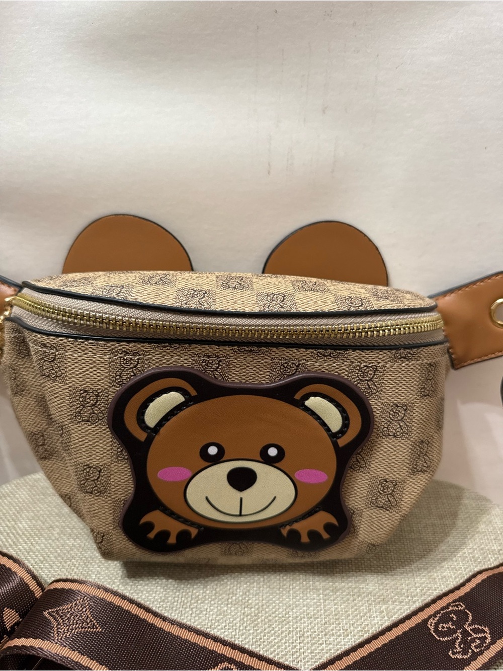 Cute Brown Bear Crossbody Bag - Playful Kids Style